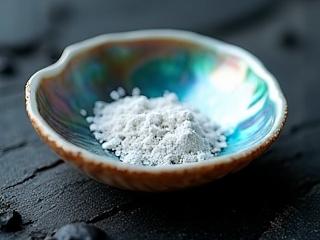 Abalone shell catching ashes from a smudge stick