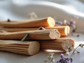 Palo Santo wood sticks with dried flowers
